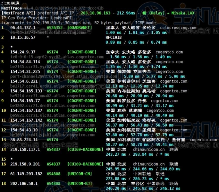 联通回程