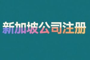 新加坡公司注册流程及费用