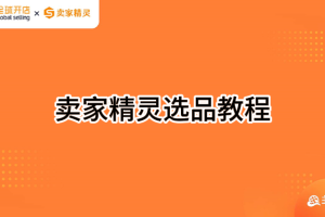 卖家精灵选品教程视频