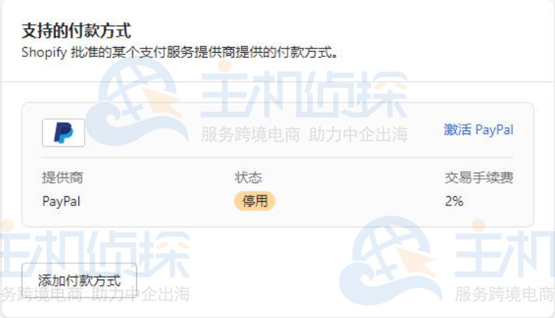 激活PayPal