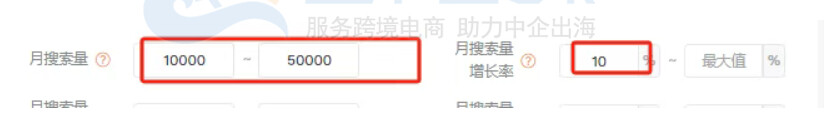 关键词的月搜索量