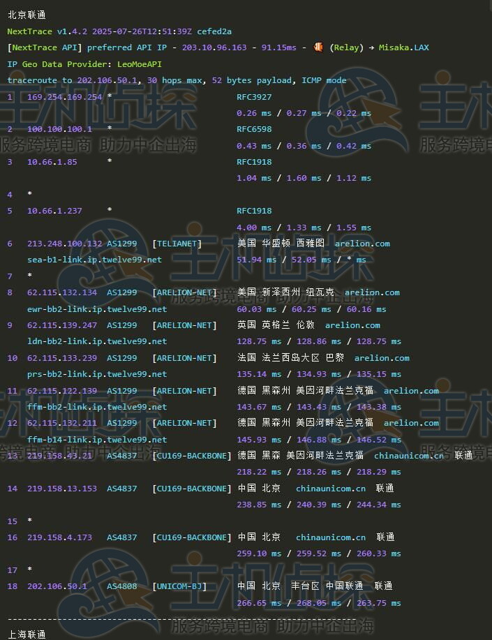 联通回程