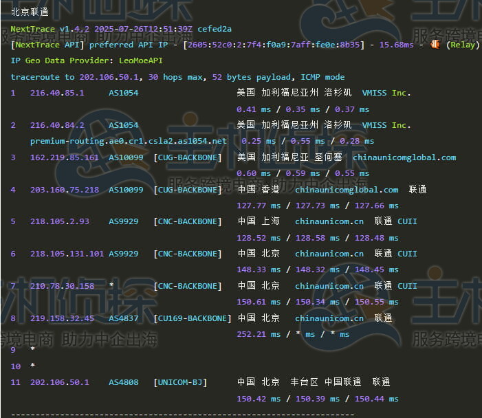 联通回程