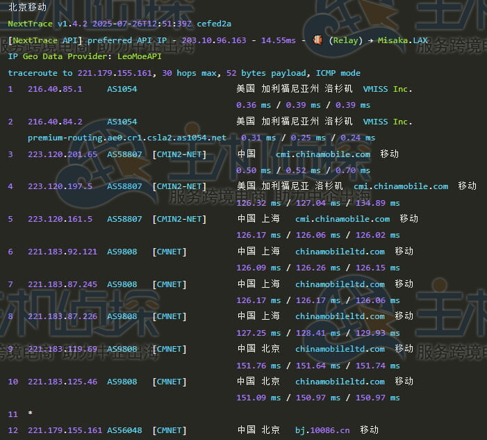 移动回程