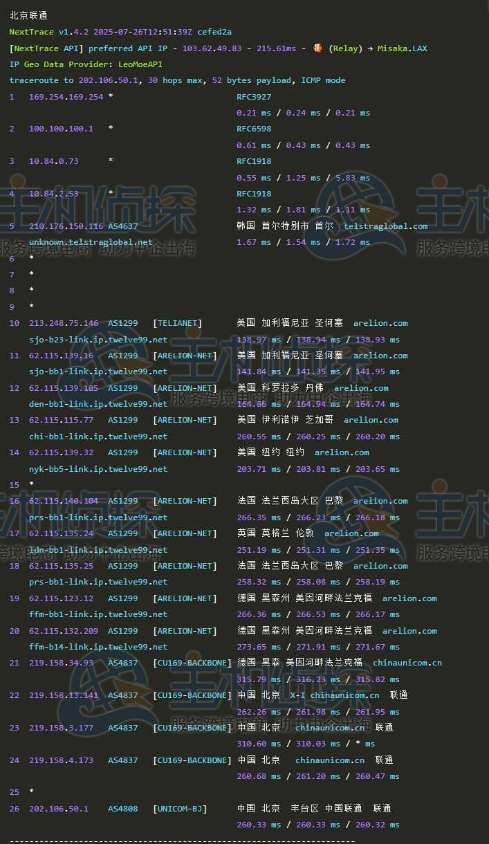 联通回程