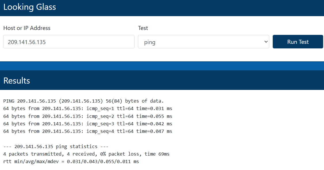 BuyVM拉斯维加斯Looking Glass测试