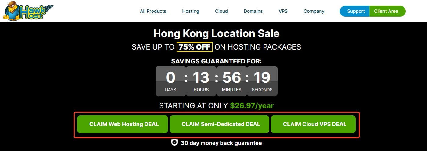 HawkHost香港虚拟主机