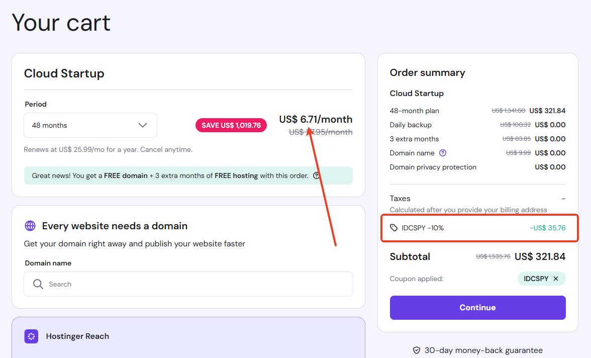 Hostinger云主机优惠