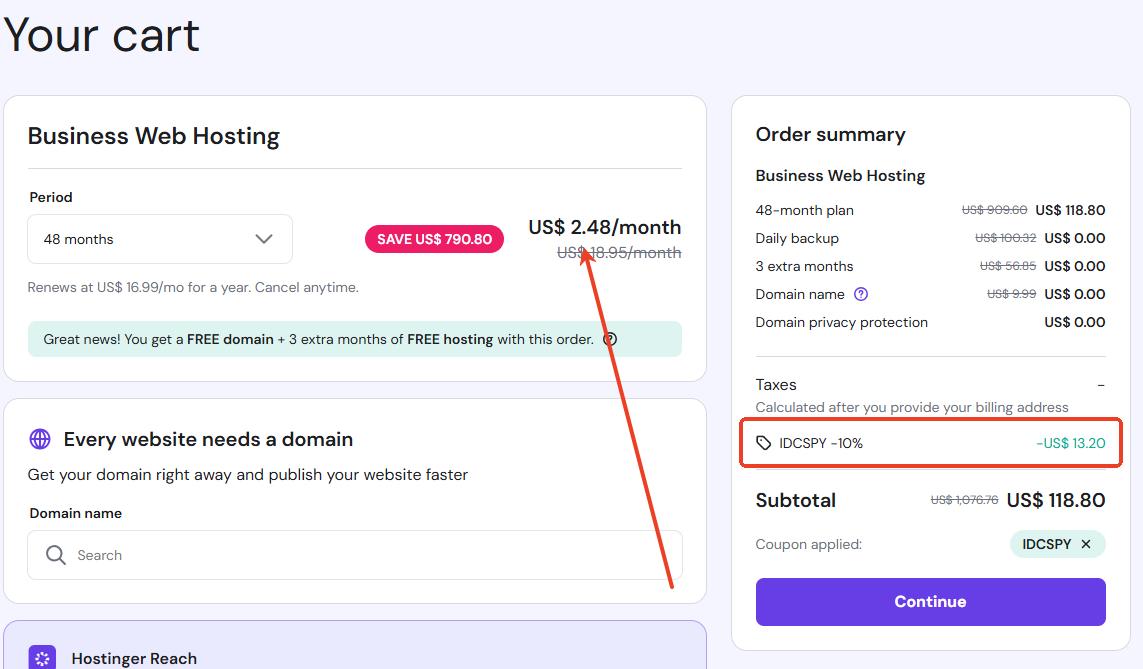 Hostinger WooCommerce主机优惠