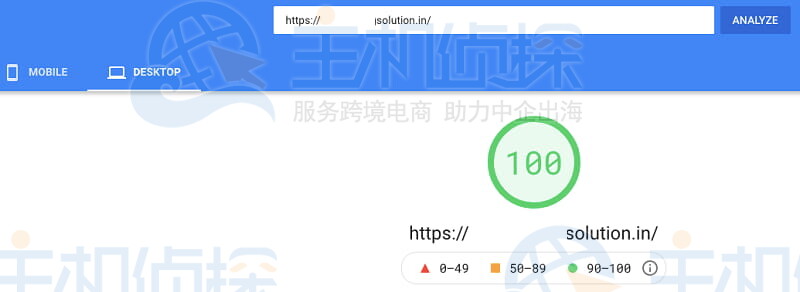 Google Page Speed Insights测试