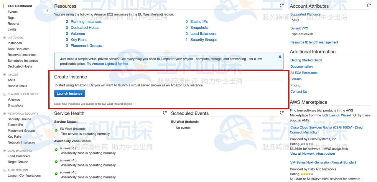 Amazon EC2创建