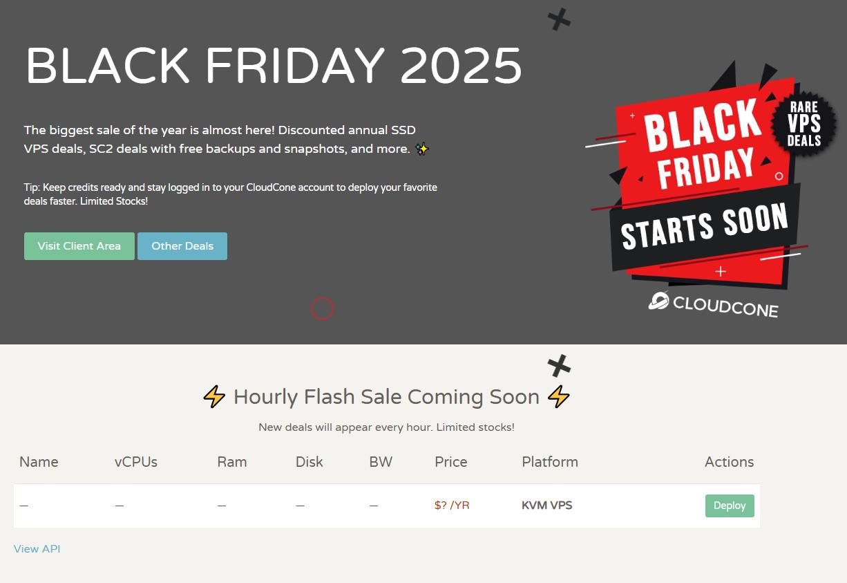 CloudCone黑五隐藏福利