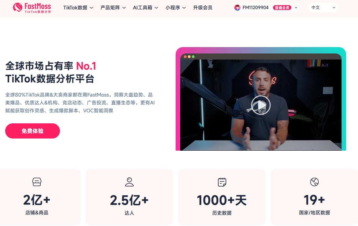 FastMoss数据驱动