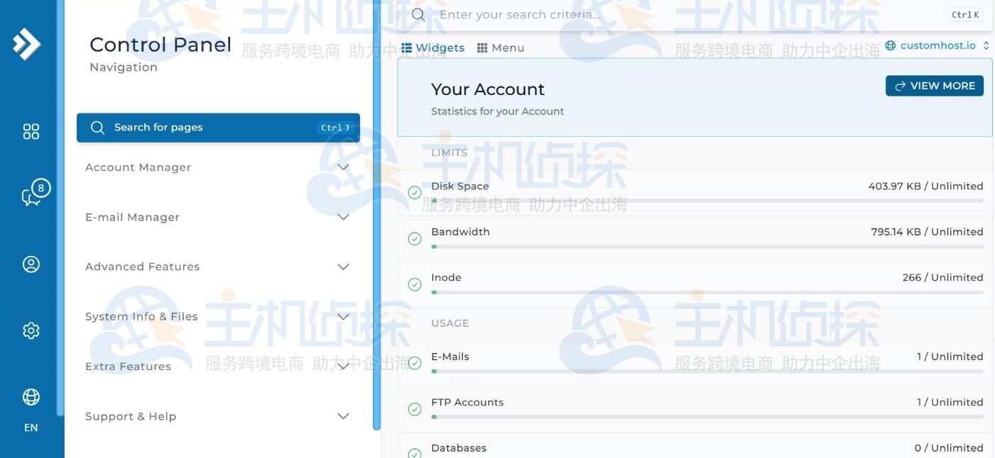 InterServer主机面板