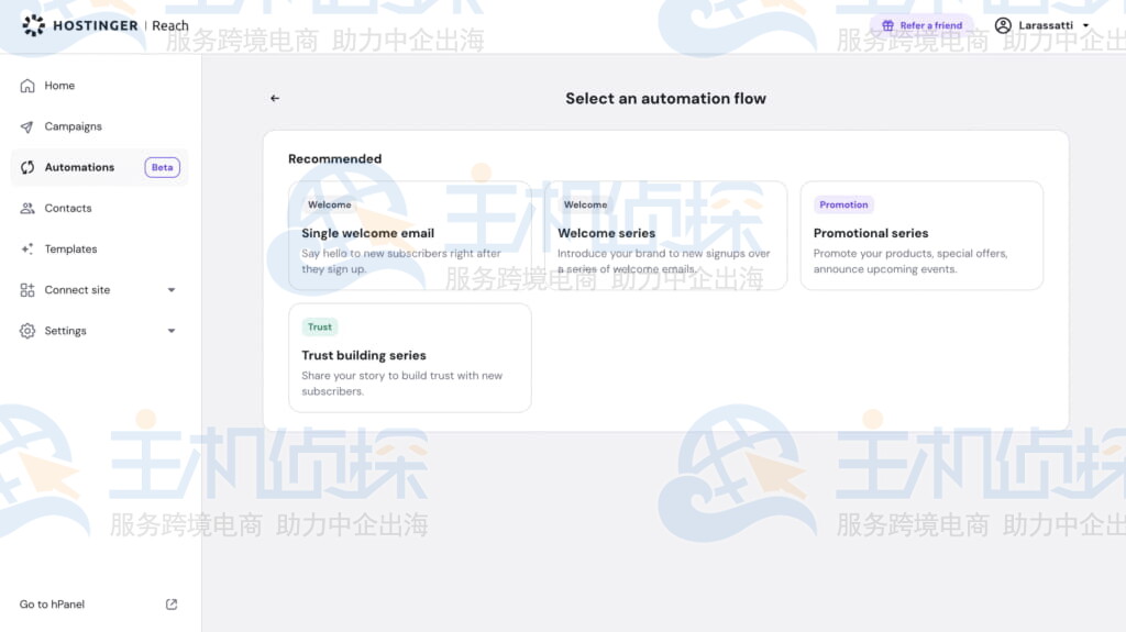 自动发送欢迎邮件