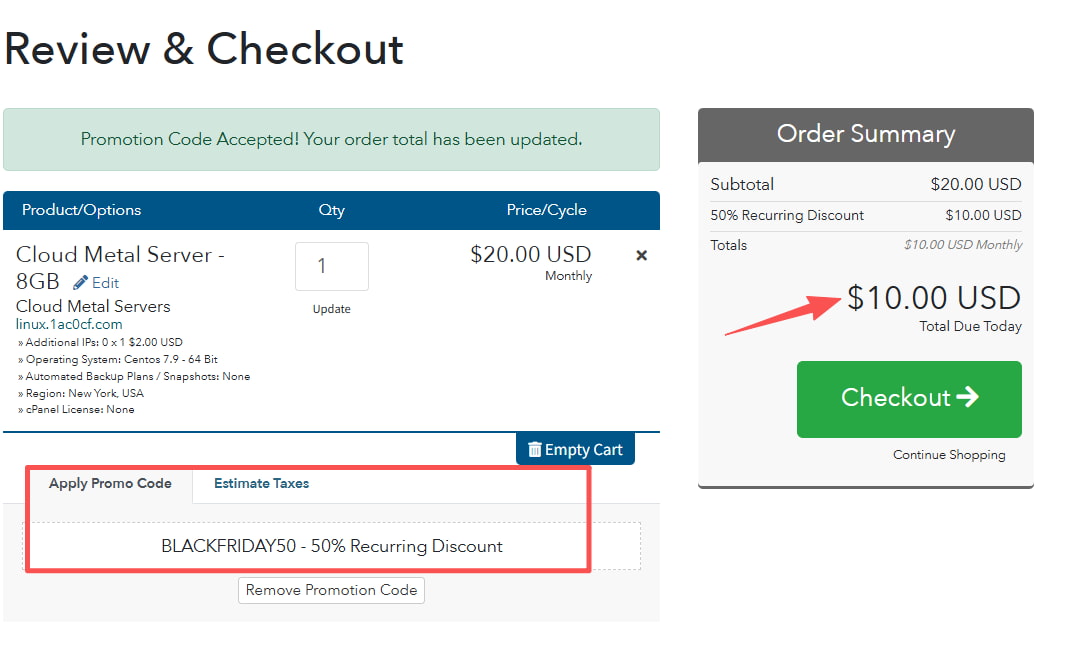 ColoCrossing黑五特卖美国裸机云服务器