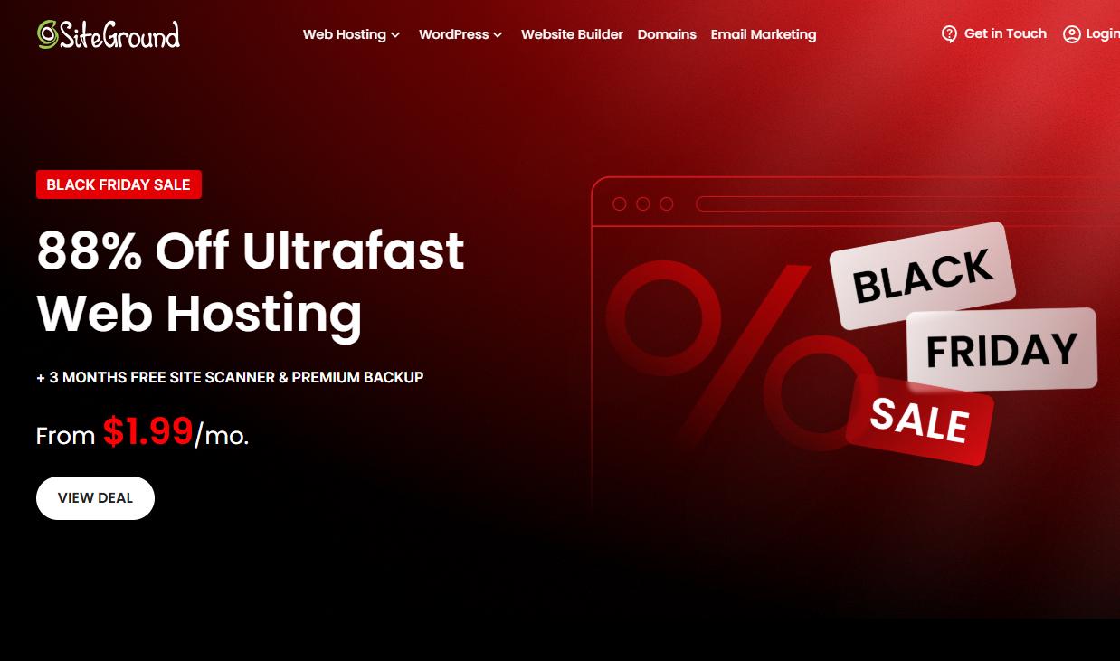 SiteGround黑五活动