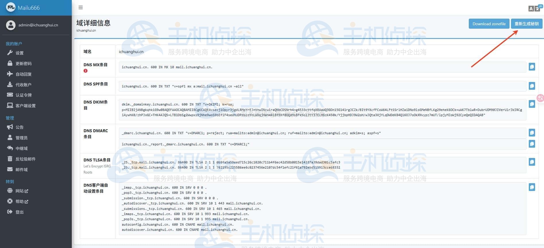 补充域名DNS记录