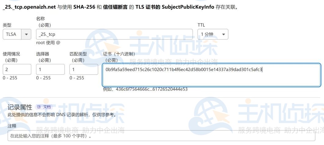 补充域名DNS记录