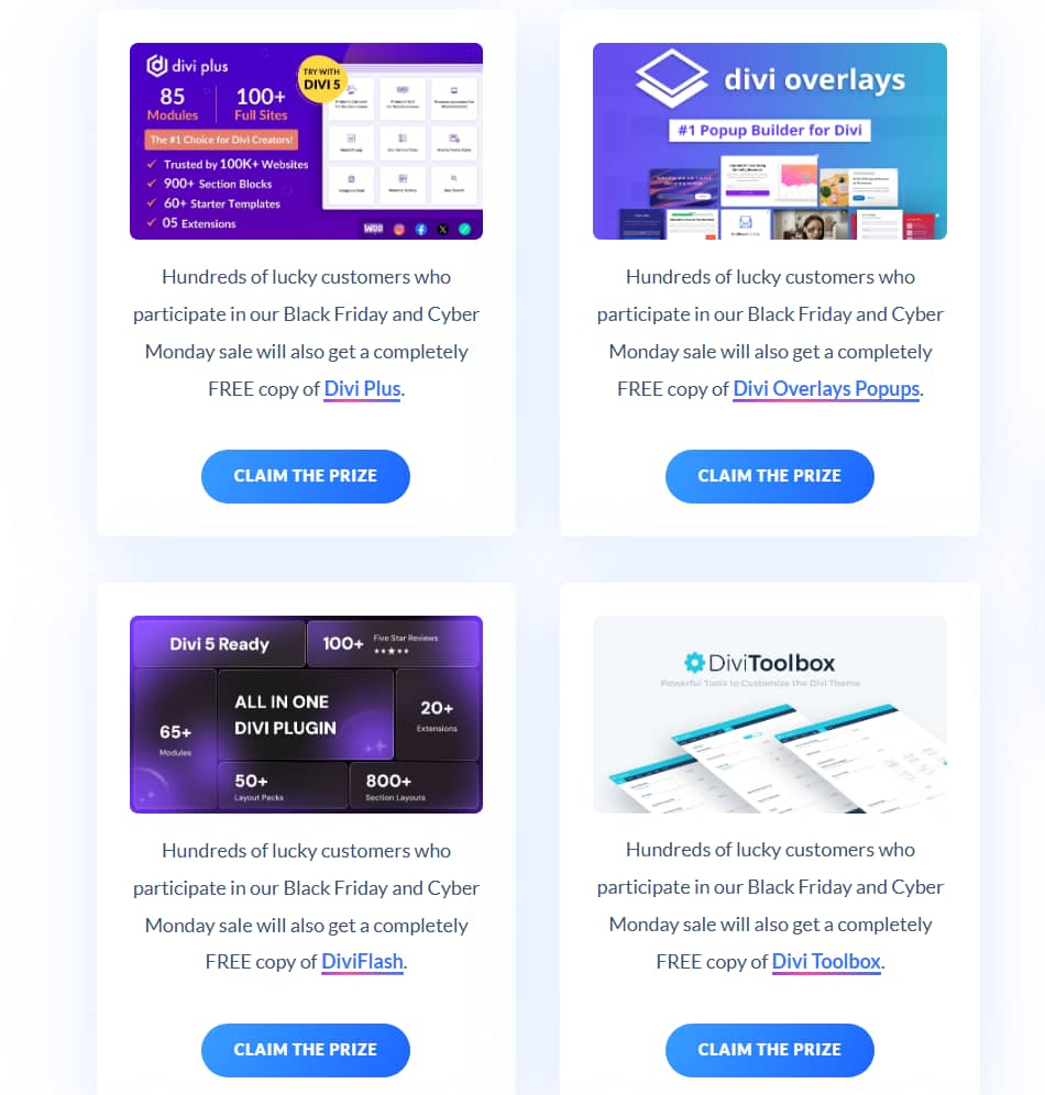 Divi主题免费奖品