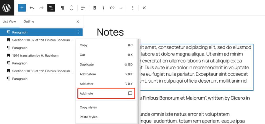 通过区块备注实现协作