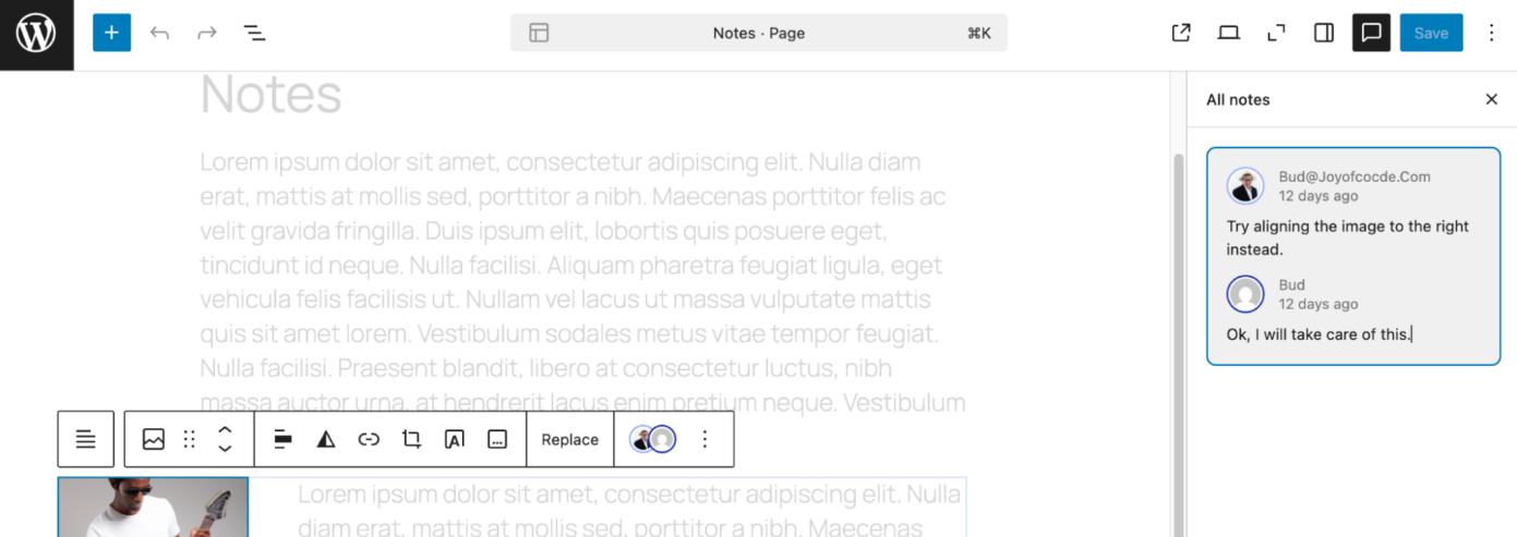 通过区块备注实现协作