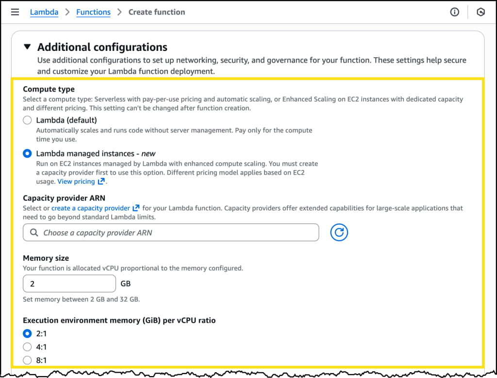 内存与vCPU的比率