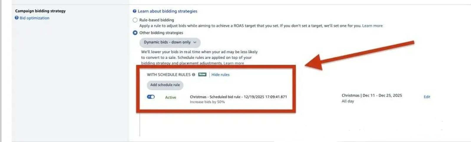 亚马逊广告圣诞自动调高50%竞价