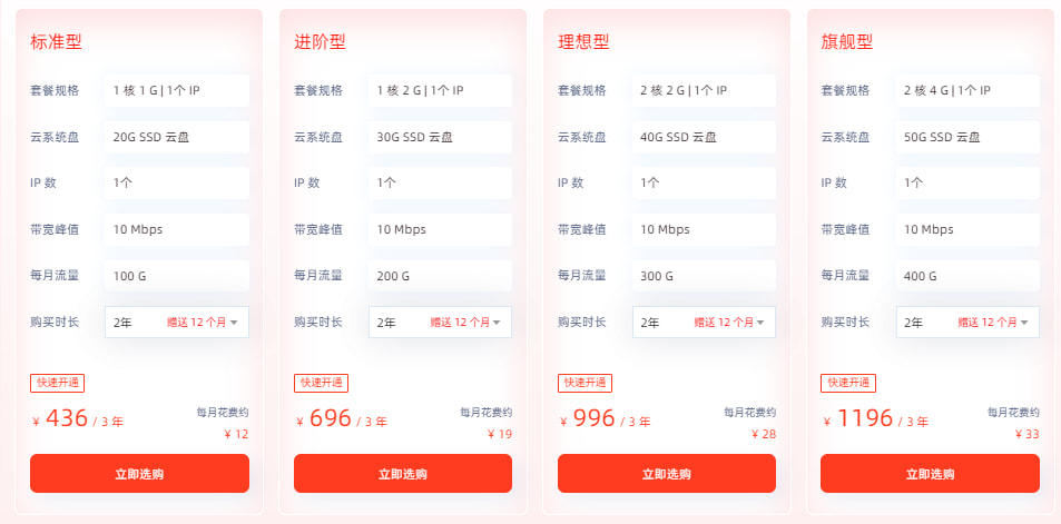 中国香港轻量云服务器