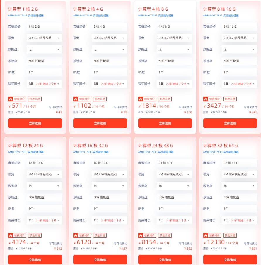 中国香港计算型云服务器