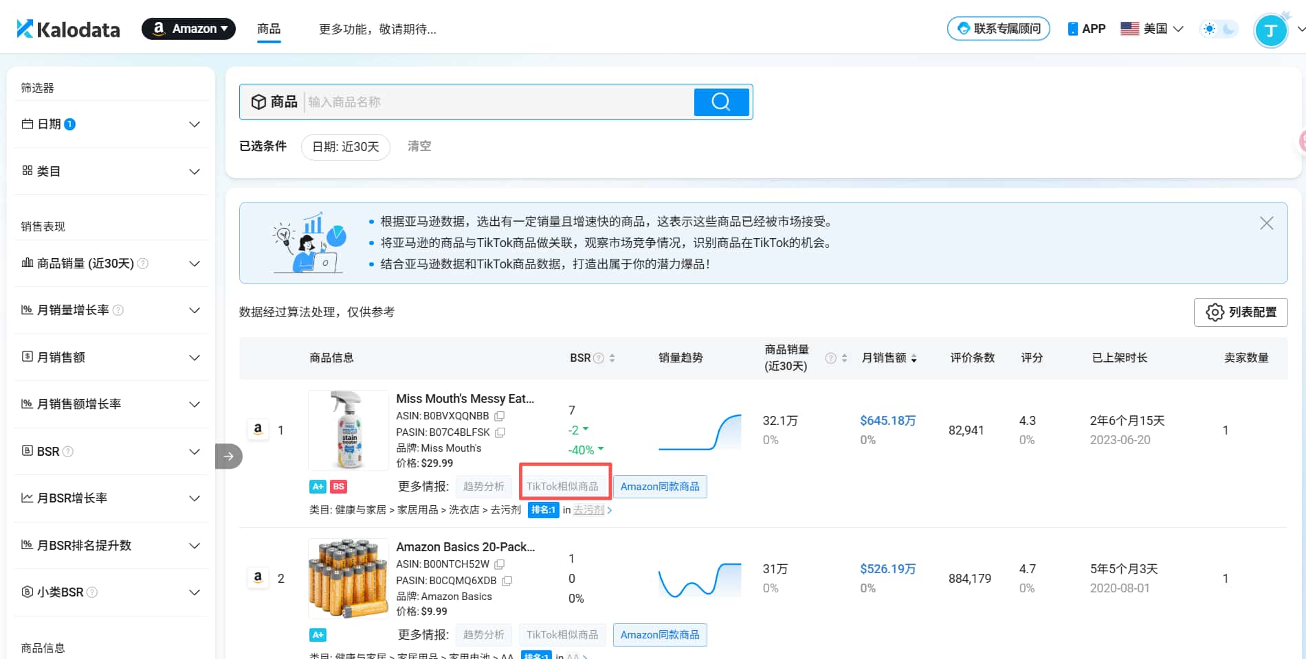 亚马逊产品在TikTok上的价格