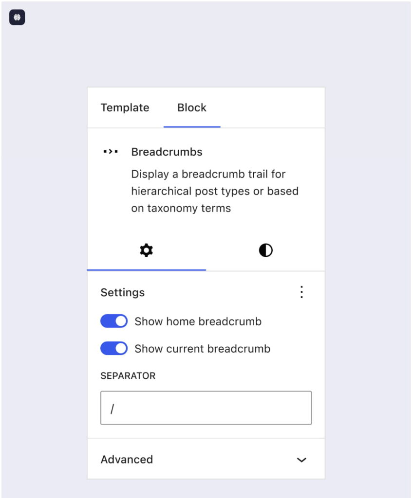 面包屑块的增强功能