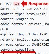 520服务器标头响应代码