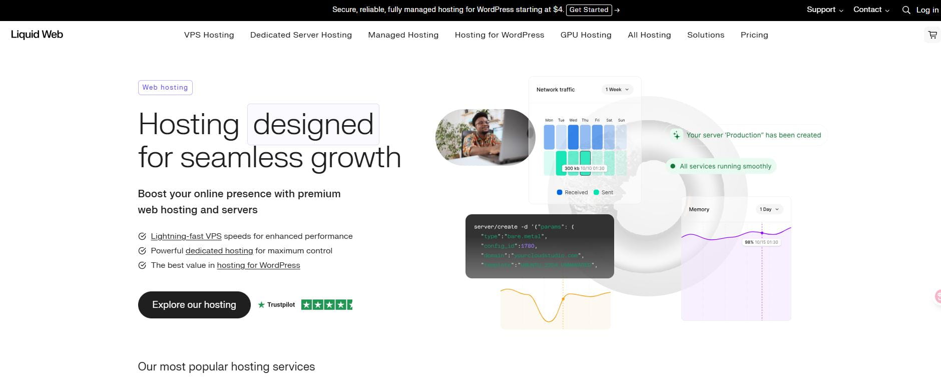 访问Liquid Web官网