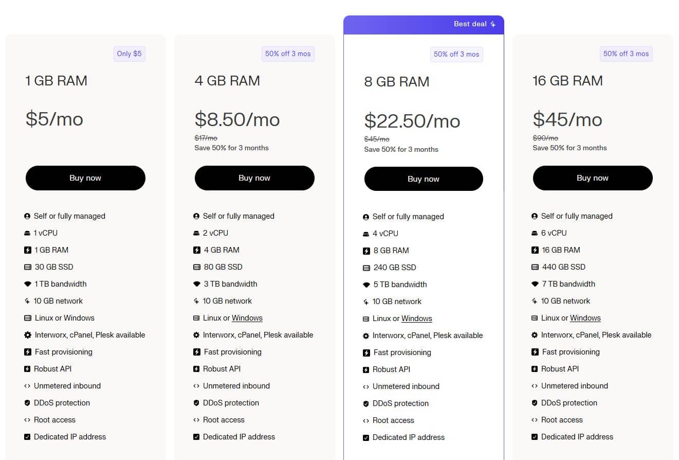 选择VPS主机类型