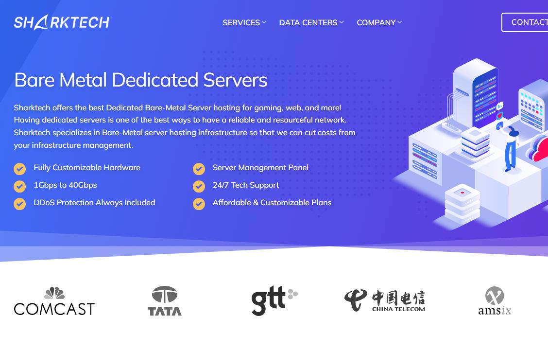 SharkTech国外高防服务器全面升级为10Gbps端口