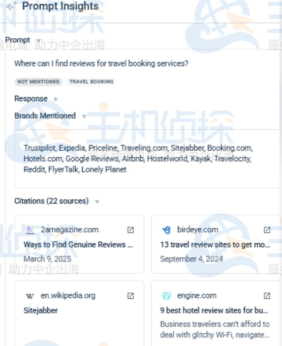 Prompt Insights竞争对手AI分析
