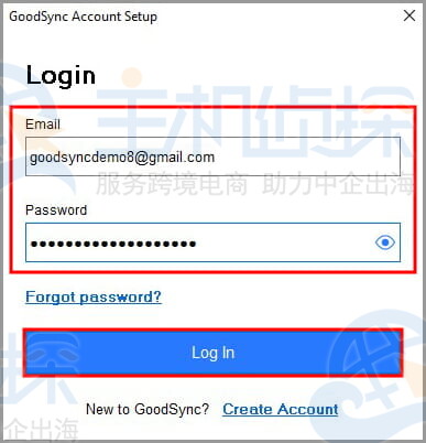 注册新的GoodSync账户