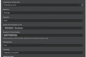 添加并配置WhatsApp节点