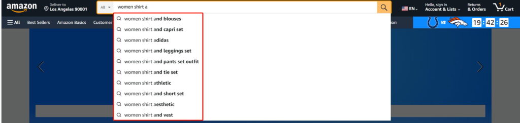 亚马逊前台搜索框