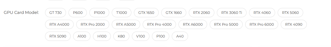 Database Mart美国GPU服务器型号