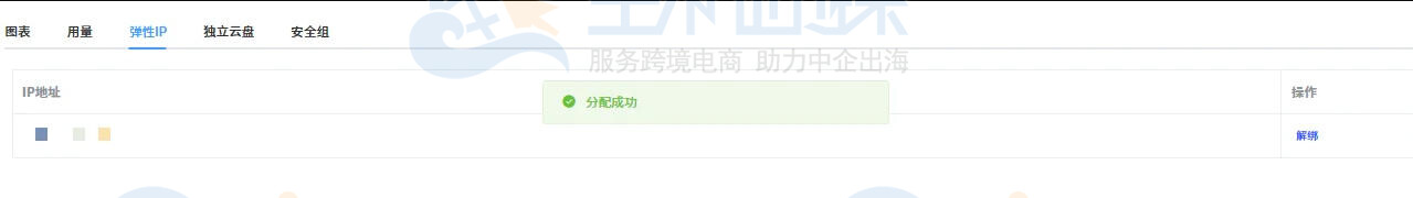 成功绑定弹性IP