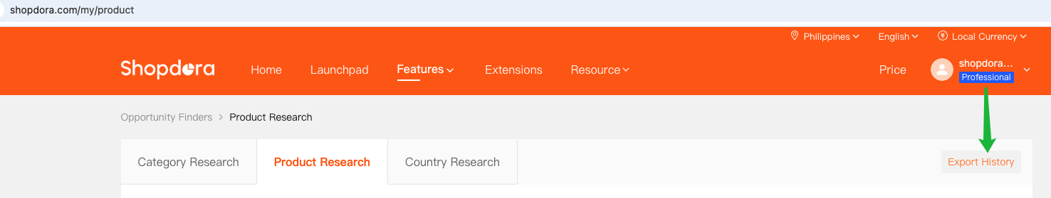 Shopdora数据导出