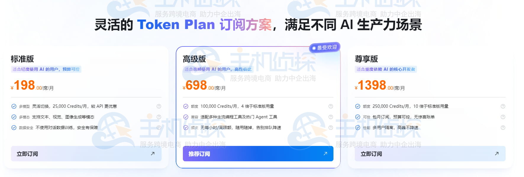 购买Token Plan团队版