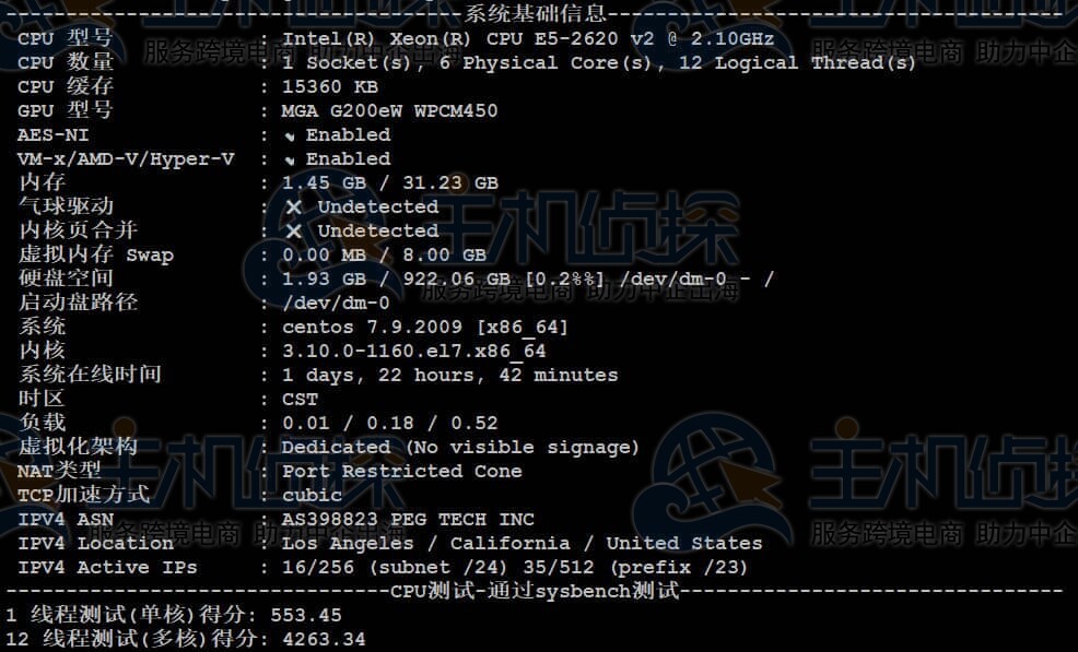 RAKsmart美国洛杉矶服务器CPU硬件信息