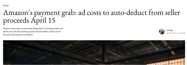 4月15日亚马逊新的广告结算方式生效