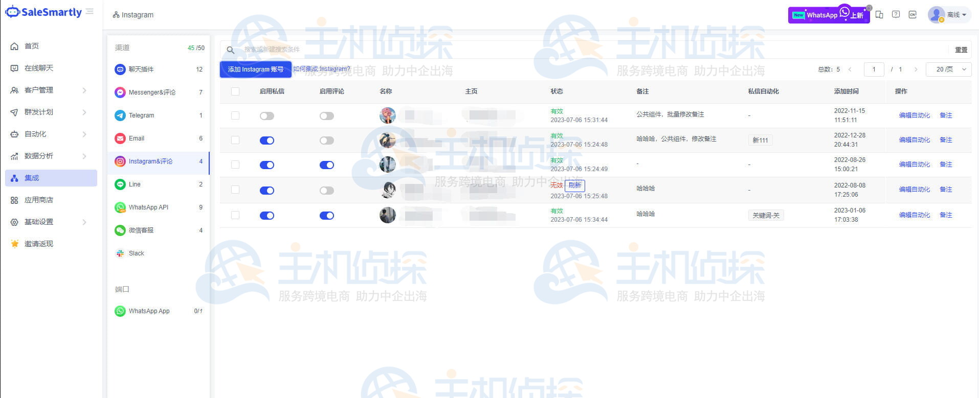 SaleSmartly后台