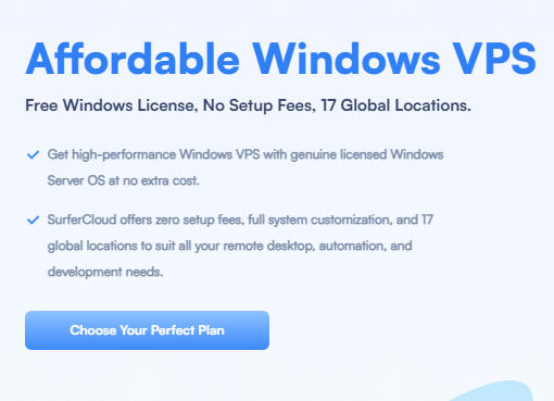 SurferCloud日本东京Windows VPS/云服务器优惠
