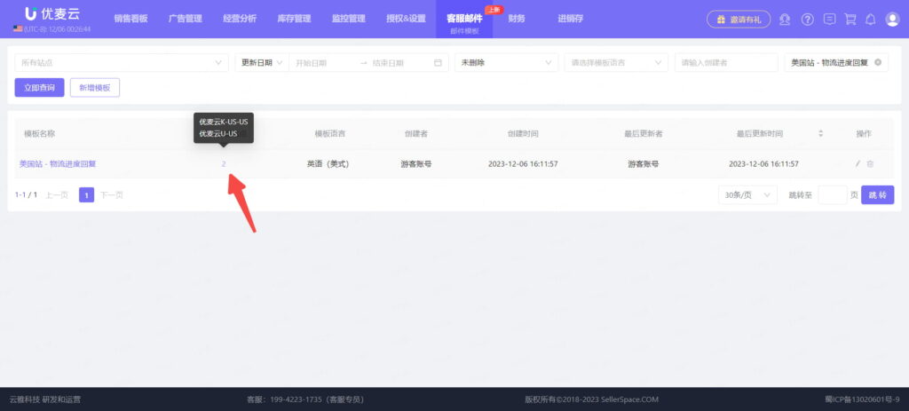 店铺站点数字