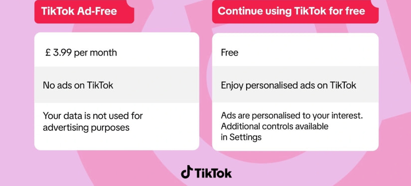 TikTok英国将推出无广告模式